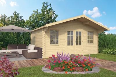 Blokhut Viggo 500x400 cm + luifel 100 cm