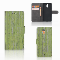 Nokia 3.1 (2018) Book Style Case Green Wood - thumbnail