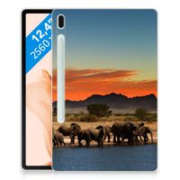 Samsung Galaxy Tab S7FE Back Case Olifanten