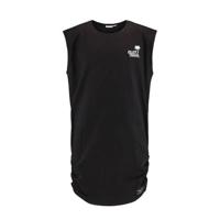 CoolCat Junior T-shirtjurk Denise met tekst en plooien zwart