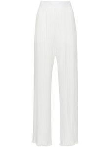 Lanvin pantalon droit à design plissé - Blanc