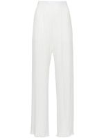 Lanvin pantalon droit à design plissé - Blanc