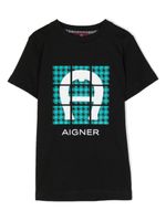 Aigner Kids t-shirt en coton à logo imprimé - Noir - thumbnail