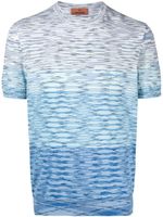 Missoni t-shirt en coton à rayures - Bleu - thumbnail