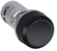 Abb-entrelec cp1-10b-01 drukknop, zwart, ondoorzichtig