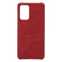 Shop4 - Samsung Galaxy A52 Hoesje - Harde Back Case Cabello met Pasjeshouder Rood