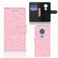 Motorola Moto G7 Play Hoesje White Flowers