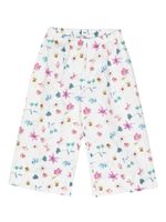 Il Gufo pantalon ample à fleurs - Blanc - thumbnail