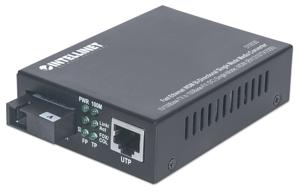 Intellinet 510530 netwerk media converter 100 Mbit/s Single-mode Zwart