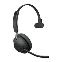 Jabra Evolve2 65 monaural On Ear headset Telefoon Bluetooth Stereo Zwart Volumeregeling, Indicator voor batterijstatus, Microfoon uitschakelbaar (mute) - thumbnail