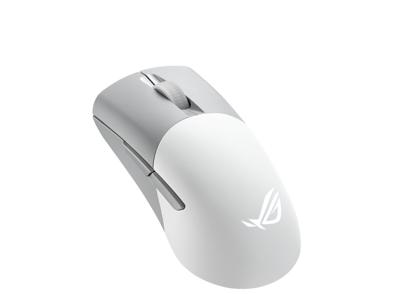 Asustek Computer Keris Wireless AimPoint Gaming-muis Radiografisch, Bluetooth, USB Optisch Wit 5 Toetsen 36000 dpi Verlicht, Oplaadbaar