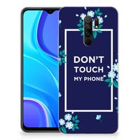 Xiaomi Redmi 9 Silicone-hoesje Flowers Blue DTMP