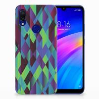 Xiaomi Redmi 7 TPU Hoesje Abstract Green Blue