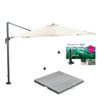 Garden Impressions Zweefparasol M Ø330 cm ecru - incl voet en hoes