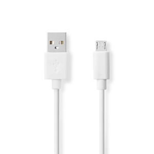 USB-Kabel | USB 2.0 | USB-A Male | USB Micro-B Male | 480 Mbps | Vernikkeld | 1.00 m | Rond | PVC |