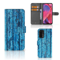 OPPO A54 5G | A74 5G | A93 5G Book Style Case Wood Blue - thumbnail