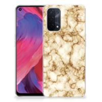 OPPO A93 5G TPU Siliconen Hoesje Marmer Goud - thumbnail