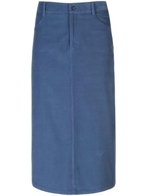 Corduroy rok 100% katoen Van PETER HAHN PURE EDITION blauw