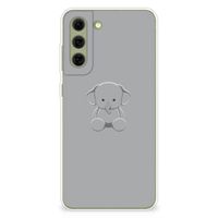 Samsung Galaxy S21FE Telefoonhoesje met Naam Grijs Baby Olifant