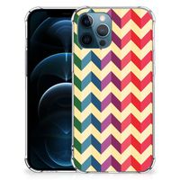 iPhone 12 | 12 Pro Doorzichtige Silicone Hoesje Zigzag Multi Color