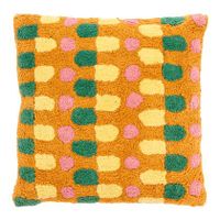 Villa Collection Styles Sierkussen 45 x 45 cm - Oranje/Groen - thumbnail