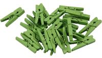 Creotime mini wasknijpers 2,5 x 0,3 cm groen 36 stuks