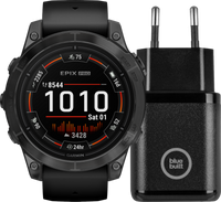 Garmin Epix Pro Zwart 47mm + Bluebuilt Oplader 30W Zwart
