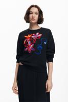 Sweatshirt met Arty-print - BLACK - XXL - thumbnail