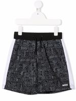 BOSS Kidswear short de sport à motif monogrammé - Noir