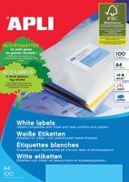 Apli Witte etiketten ft 63,5 x 46,6 mm (b x h), 1.800 stuks, 18 per blad (2415) - thumbnail