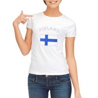 Finse vlag t-shirt voor dames XL  - - thumbnail