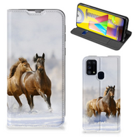 Samsung Galaxy M31 Hoesje maken Paarden - thumbnail