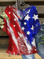 losmaken Raglan Mouw V Nek Casual Kort Mouw Topjes