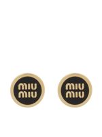 Miu Miu puces d'oreilles à logo embossé - thumbnail