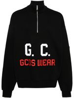 GCDS sweat zippé à logo imprimé - Noir