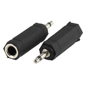 Valueline AC-004 kabeladapter/verloopstukje 3.5mm 6.35mm Zwart