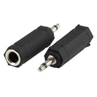 Valueline AC-004 kabeladapter/verloopstukje 3.5mm 6.35mm Zwart - thumbnail