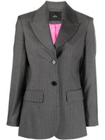 TWINSET blazer à fines rayures - Gris