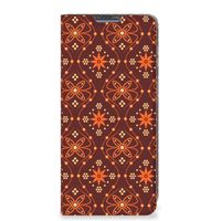 Poco X4 Pro 5G Hoesje met Magneet Batik Brown