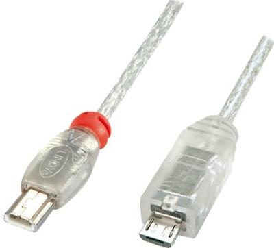 Premium - USB-kabel - mini USB type A (M) naar micro-USB type B (M) - USB 2.0 OTG - 50 cm - transparant