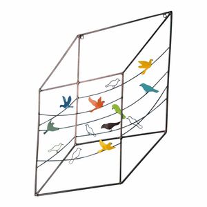 Metalen Wanddecoratie Doos Vogels