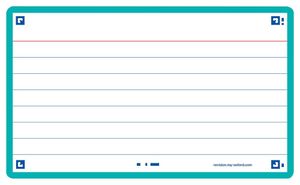 Flashcard Oxford 2.0 75x125mm 80vel 250gr lijn mint