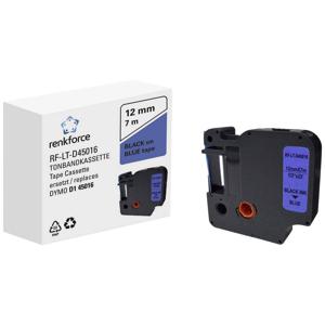 Labeltape Renkforce RF-LT-D45016 Compatibel vervangt DYMO D1 - 45016 12 mm Tapekleur: Blauw Tekstkleur: Zwart 7 m