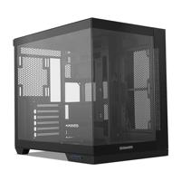 NOX XTREME PRODUCTS HUMMER ASTRA NEO BLACK - Semitower ATX | M-ATX | ITX, Panoramisch randloos gehard glas, Ruimte voor 9 ventilatoren, Grafische kaarten tot 400mm, USB-C en USB 3.0, Zwart