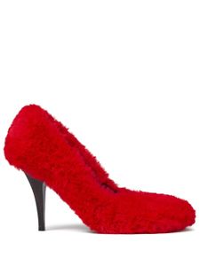 Stella McCartney escarpins Ryder 95 mm en fourrure artificielle - Rouge