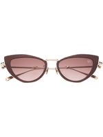 Valentino Eyewear lunettes de soleil Rockstud à monture papillon - Or