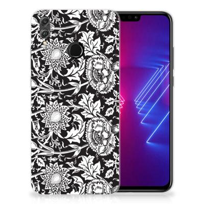 Honor 8X TPU Case Black Flowers