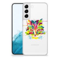 Samsung Galaxy S22 Plus Telefoonhoesje met Naam Cat Color - thumbnail