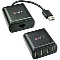 Lindy hub & concentrator USB 2.0 Zwart - thumbnail