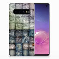 Silicone Back Cover Samsung Galaxy S10 Spijkerbroeken - thumbnail